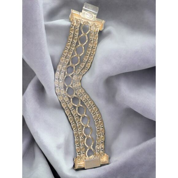 Vintage Bracelet Julio Marsella 5 Chain Signed Bracelet "Jules by Julio" Rare - Picture 3 of 7